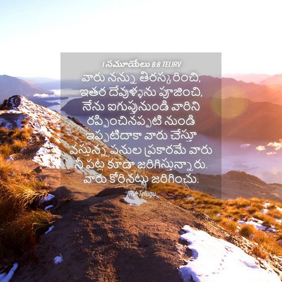 Picture 04 - 1 సమూయేలు 8:8 TELIRV - వారు నన్ను - Bible Verse Picture