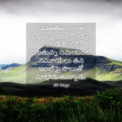 Picture 04 - 1 సమూయేలు 9:25 TELIRV - పట్టణ ప్రజలు - Bible Verse Picture