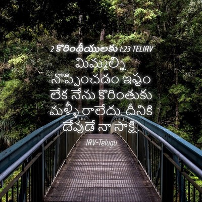 Picture 04 - 2 కొరింథీయులకు 1:23 TELIRV - మిమ్మల్ని - Bible Verse Picture