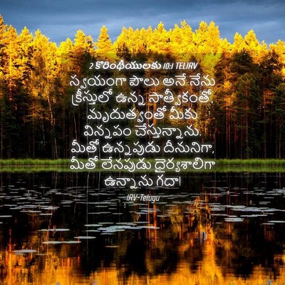 Picture 04 - 2 కొరింథీయులకు 10:1 TELIRV - స్వయంగా పౌలు అనే - Bible Verse Picture
