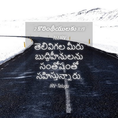 Picture 04 - 2 కొరింథీయులకు 11:19 TELIRV - తెలివిగల మీరు - Bible Verse Picture