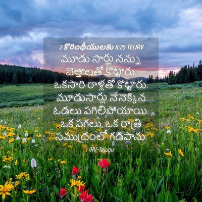Picture 04 - 2 కొరింథీయులకు 11:25 TELIRV - మూడు సార్లు నన్ను - Bible Verse Picture