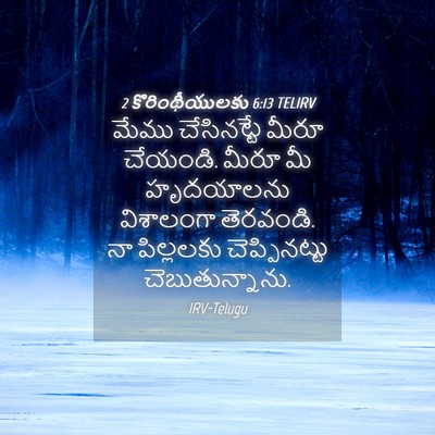 Picture 04 - 2 కొరింథీయులకు 6:13 TELIRV - మేము చేసినట్టే - Bible Verse Picture
