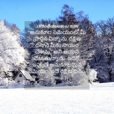 Picture 04 - 2 కొరింథీయులకు 6:2 TELIRV - “అనుకూల సమయంలో మీ - Bible Verse Picture