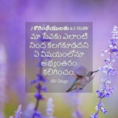 Picture 04 - 2 కొరింథీయులకు 6:3 TELIRV - మా సేవకు ఎలాంటి - Bible Verse Picture