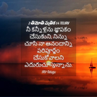 Picture 04 - 2 తిమోతి పత్రిక 1:4 TELIRV - నీ కన్నీళ్లను - Bible Verse Picture