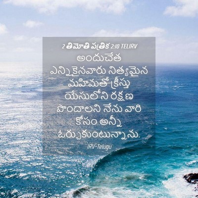 Picture 04 - 2 తిమోతి పత్రిక 2:10 TELIRV - అందుచేత - Bible Verse Picture
