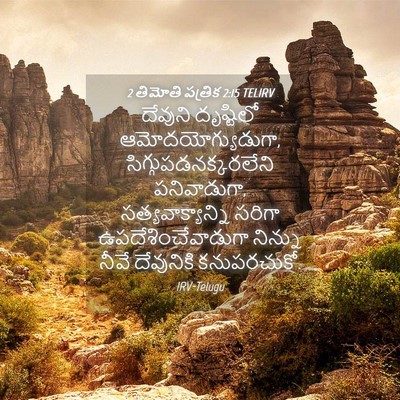 Picture 04 - 2 తిమోతి పత్రిక 2:15 TELIRV - దేవుని దృష్టిలో - Bible Verse Picture