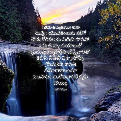 Picture 04 - 2 తిమోతి పత్రిక 2:22 TELIRV - నువ్వు యువకులకు - Bible Verse Picture