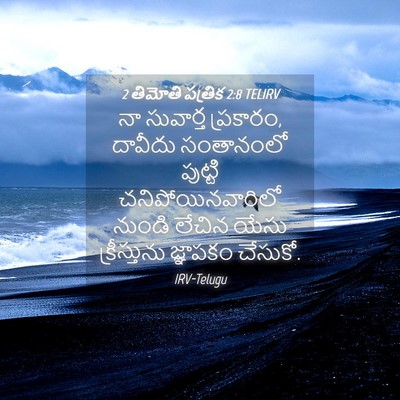Picture 04 - 2 తిమోతి పత్రిక 2:8 TELIRV - నా సువార్త - Bible Verse Picture