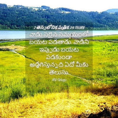 Picture 04 - 2 తెస్సలోనిక పత్రిక 2:6 TELIRV - వాడు సరైన సమయంలో - Bible Verse Picture