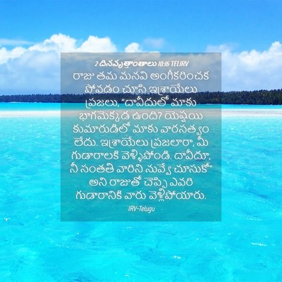 Picture 04 - 2 దినవృత్తాంతాలు 10:16 TELIRV - రాజు తమ మనవి - Bible Verse Picture