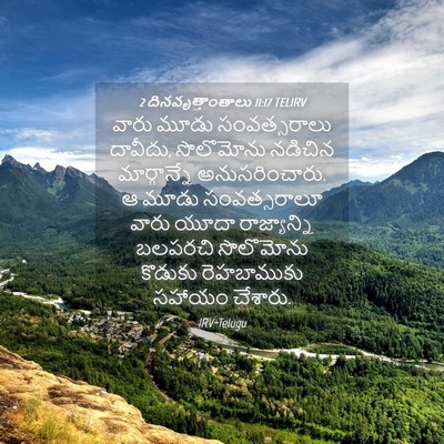 Picture 04 - 2 దినవృత్తాంతాలు 11:17 TELIRV - వారు మూడు - Bible Verse Picture