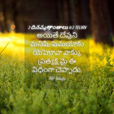 Picture 04 - 2 దినవృత్తాంతాలు 11:2 TELIRV - అయితే దేవుని - Bible Verse Picture