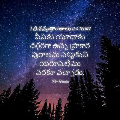 Picture 04 - 2 దినవృత్తాంతాలు 12:4 TELIRV - షీషకు యూదాకు - Bible Verse Picture