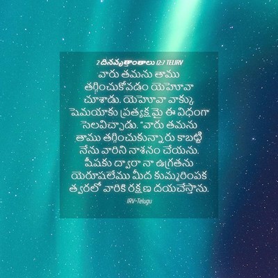 Picture 04 - 2 దినవృత్తాంతాలు 12:7 TELIRV - వారు తమను తాము - Bible Verse Picture