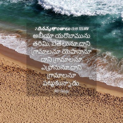 Picture 04 - 2 దినవృత్తాంతాలు 13:19 TELIRV - అబీయా యరొబామును - Bible Verse Picture