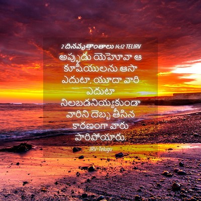 Picture 04 - 2 దినవృత్తాంతాలు 14:12 TELIRV - అప్పుడు యెహోవా ఆ - Bible Verse Picture
