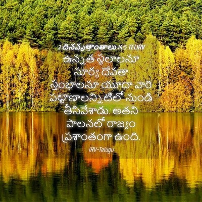 Picture 04 - 2 దినవృత్తాంతాలు 14:5 TELIRV - ఉన్నత స్థలాలనూ - Bible Verse Picture