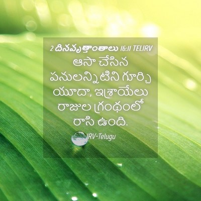 Picture 04 - 2 దినవృత్తాంతాలు 16:11 TELIRV - ఆసా చేసిన - Bible Verse Picture