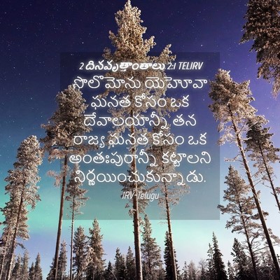 Picture 04 - 2 దినవృత్తాంతాలు 2:1 TELIRV - సొలొమోను యెహోవా - Bible Verse Picture