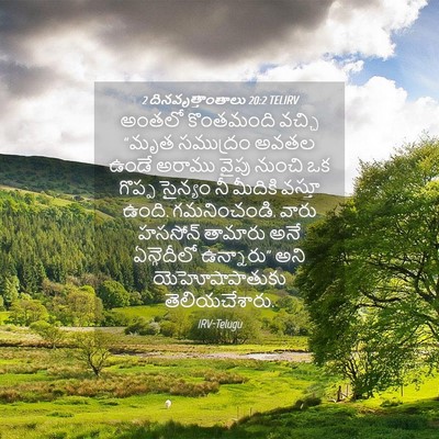 Picture 04 - 2 దినవృత్తాంతాలు 20:2 TELIRV - అంతలో కొంతమంది - Bible Verse Picture