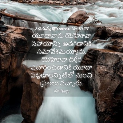 Picture 04 - 2 దినవృత్తాంతాలు 20:4 TELIRV - యూదావారు యెహోవా - Bible Verse Picture