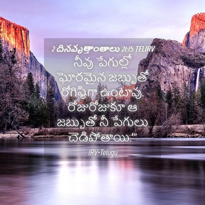 Picture 04 - 2 దినవృత్తాంతాలు 21:15 TELIRV - నీవు పేగుల్లో - Bible Verse Picture
