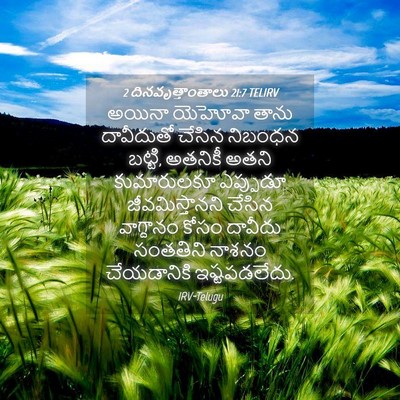 Picture 04 - 2 దినవృత్తాంతాలు 21:7 TELIRV - అయినా యెహోవా తాను - Bible Verse Picture