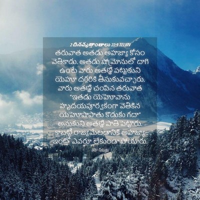 Picture 04 - 2 దినవృత్తాంతాలు 22:9 TELIRV - తరువాత అతడు - Bible Verse Picture