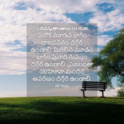 Picture 04 - 2 దినవృత్తాంతాలు 23:5 TELIRV - మరొక మూడవ భాగం - Bible Verse Picture