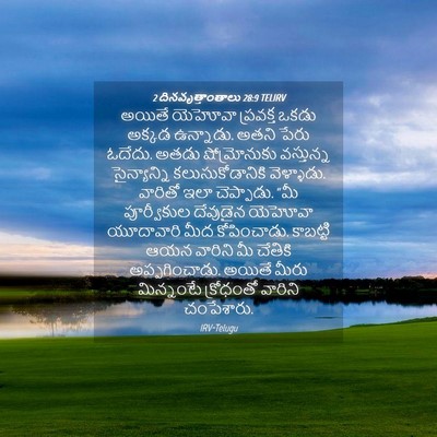 Picture 04 - 2 దినవృత్తాంతాలు 28:9 TELIRV - అయితే యెహోవా - Bible Verse Picture