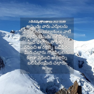 Picture 04 - 2 దినవృత్తాంతాలు 29:22 TELIRV - అప్పుడు వారు - Bible Verse Picture