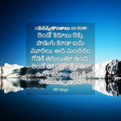Picture 04 - 2 దినవృత్తాంతాలు 3:12 TELIRV - రెండో కెరూబు - Bible Verse Picture