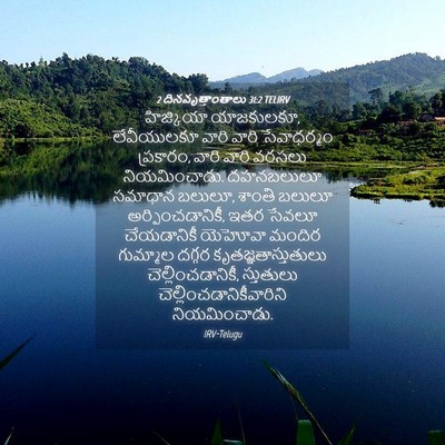 Picture 04 - 2 దినవృత్తాంతాలు 31:2 TELIRV - హిజ్కియా - Bible Verse Picture