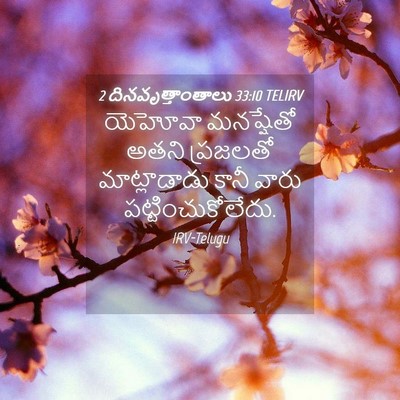 Picture 04 - 2 దినవృత్తాంతాలు 33:10 TELIRV - యెహోవా మనష్షేతో - Bible Verse Picture