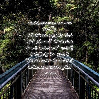 Picture 04 - 2 దినవృత్తాంతాలు 33:20 TELIRV - మనష్షే - Bible Verse Picture