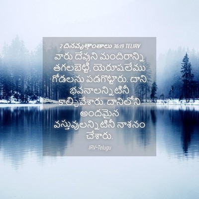 Picture 04 - 2 దినవృత్తాంతాలు 36:19 TELIRV - వారు దేవుని - Bible Verse Picture