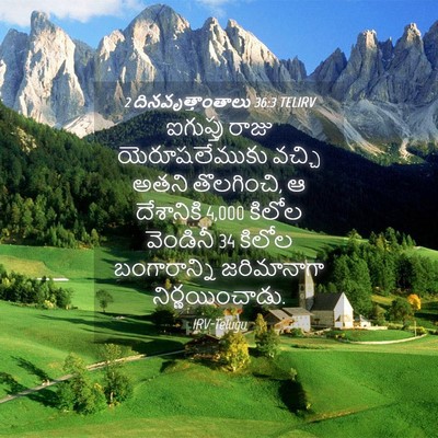 Picture 04 - 2 దినవృత్తాంతాలు 36:3 TELIRV - ఐగుప్తు రాజు - Bible Verse Picture