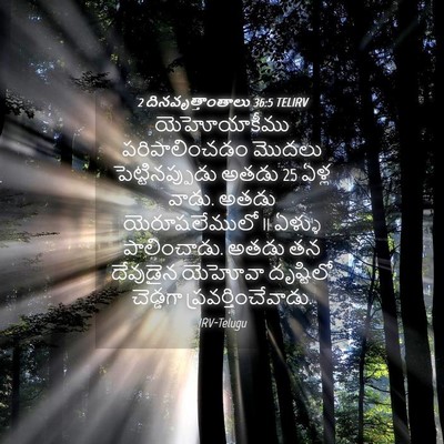 Picture 04 - 2 దినవృత్తాంతాలు 36:5 TELIRV - యెహోయాకీము - Bible Verse Picture