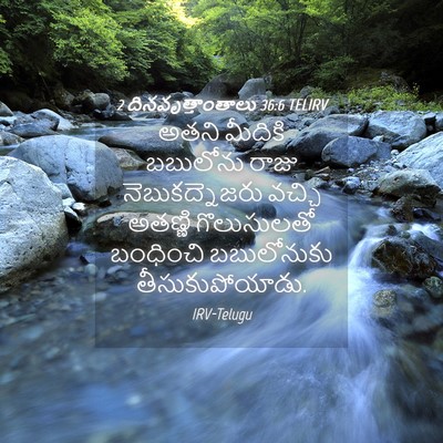 Picture 04 - 2 దినవృత్తాంతాలు 36:6 TELIRV - అతని మీదికి - Bible Verse Picture