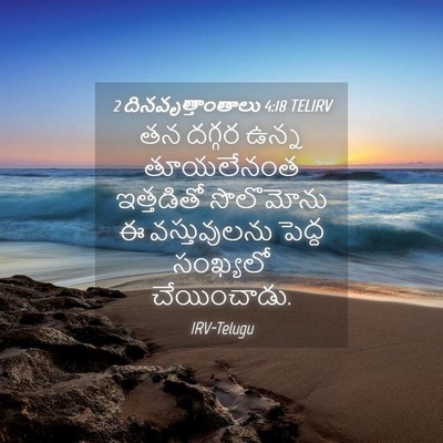 Picture 04 - 2 దినవృత్తాంతాలు 4:18 TELIRV - తన దగ్గర ఉన్న - Bible Verse Picture