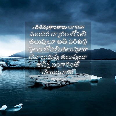 Picture 04 - 2 దినవృత్తాంతాలు 4:22 TELIRV - మందిర ద్వారం - Bible Verse Picture