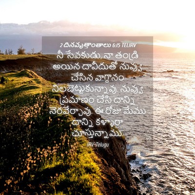 Picture 04 - 2 దినవృత్తాంతాలు 6:15 TELIRV - నీ సేవకుడు, నా - Bible Verse Picture