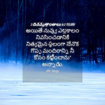 Picture 04 - 2 దినవృత్తాంతాలు 6:2 TELIRV - అయితే నువ్వు - Bible Verse Picture