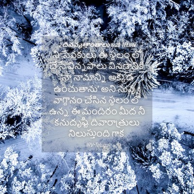 Picture 04 - 2 దినవృత్తాంతాలు 6:20 TELIRV - నీ సేవకులు ఈ స్థలం - Bible Verse Picture