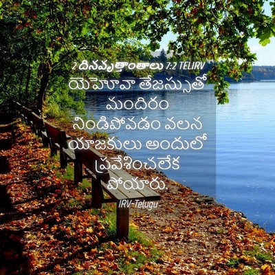 Picture 04 - 2 దినవృత్తాంతాలు 7:2 TELIRV - యెహోవా తేజస్సుతో - Bible Verse Picture