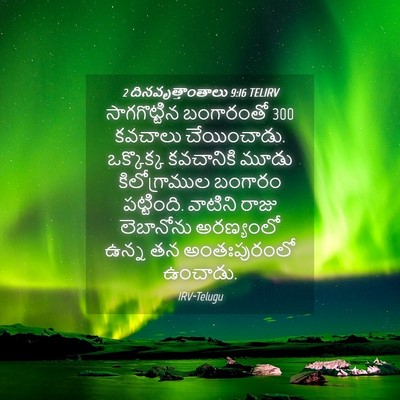 Picture 04 - 2 దినవృత్తాంతాలు 9:16 TELIRV - సాగగొట్టిన - Bible Verse Picture