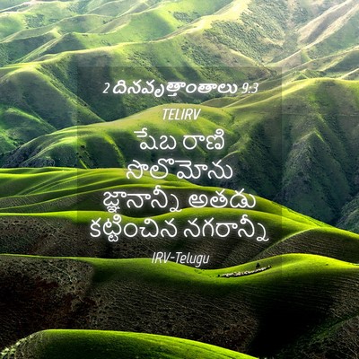 Picture 04 - 2 దినవృత్తాంతాలు 9:3 TELIRV - షేబ రాణి సొలొమోను - Bible Verse Picture