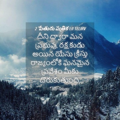 Picture 04 - 2 పేతురు పత్రిక 1:11 TELIRV - దీని ద్వారా మన - Bible Verse Picture